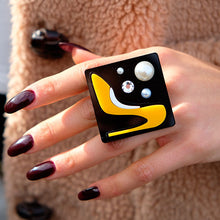 Carica l'immagine nel visualizzatore di Gallery, ANELLO TACCO 12 GIALLO SCURO - malikaforhappypeople