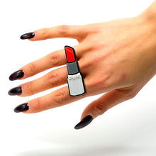 Carica l'immagine nel visualizzatore di Gallery, ANELLO LIPSTICK GRIGIO - malikaforhappypeople