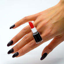 Carica l'immagine nel visualizzatore di Gallery, ANELLO LIPSTICK ROSSO - malikaforhappypeople