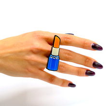 Carica l'immagine nel visualizzatore di Gallery, ANELLO LIPSTICK ARANCIO - malikaforhappypeople
