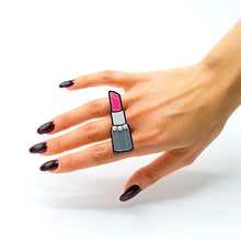 Carica l'immagine nel visualizzatore di Gallery, ANELLO LIPSTICK FUCSIA - malikaforhappypeople
