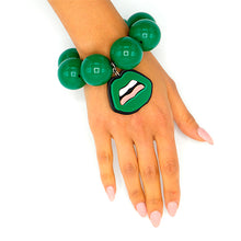 Load image into Gallery viewer, BRACCIALE KISS VERDE - malikaforhappypeople
