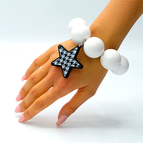 BRACCIALE STAR PIED DE POULE  - malikaforhappypeople