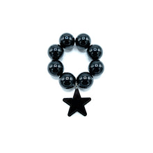 Carica l&#39;immagine nel visualizzatore di Gallery, BRACCIALE STAR NERO - malikaforhappypeople
