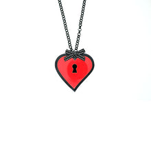 Carica l&#39;immagine nel visualizzatore di Gallery, COLLANA LOVE LOCKED ROSSO - malikaforhappypeople
