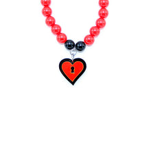 Load image into Gallery viewer, BRACCIALE MINI LOVE LOCKED NERO ROSSO - malikaforhappypeople
