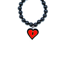 Carica l&#39;immagine nel visualizzatore di Gallery, BRACCIALE MINI LOVE LOCKED NERO - malikaforhappypeople
