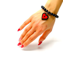 Carica l&#39;immagine nel visualizzatore di Gallery, BRACCIALE MINI LOVE LOCKED NERO - malikaforhappypeople
