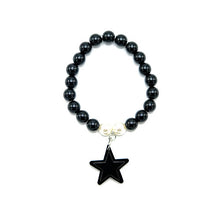 Carica l&#39;immagine nel visualizzatore di Gallery, BRACCIALE MINI STAR NERO - malikaforhappypeople
