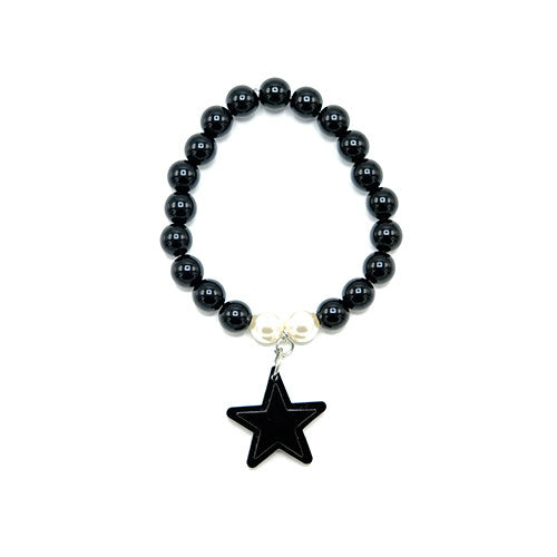 BRACCIALE MINI STAR NERO - malikaforhappypeople