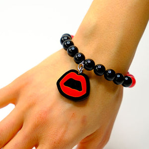 BRACCIALE MINI KISS ROSSO - malikaforhappypeople