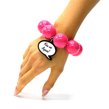 Carica l&#39;immagine nel visualizzatore di Gallery, BRACCIALE CARTOON FUCSIA - malikaforhappypeople
