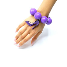 Carica l&#39;immagine nel visualizzatore di Gallery, BRACCIALE MAXI TACCO 12 VIOLA - malikaforhappypeople
