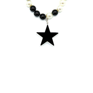 BRACCIALE MINI STAR BIANCO NERO - malikaforhappypeople