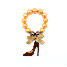 Load image into Gallery viewer, BRACCIALE TACCO 12 MARRONE ARANCIO - malikaforhappypeople
