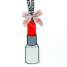 Load image into Gallery viewer, COLLANA LIPSTICK GRIGIO - malikaforhappypeople
