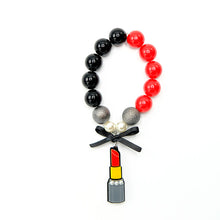 Carica l&#39;immagine nel visualizzatore di Gallery, BRACCIALE LIPSTICK NERO, ROSSO, GIALLO - malikaforhappypeople
