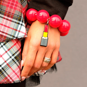 BRACCIALE MAXI LIPSTICK GIALLO - malikaforhappypeople