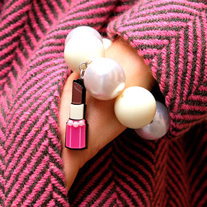 BRACCIALE MAXI LIPSTICK MARRONE - malikaforhappypeople