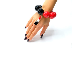 BRACCIALE MAXI LIPSTICK ROSSO - malikaforhappypeople