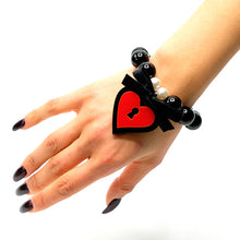 Load image into Gallery viewer, BRACCIALE LOVE LOCKED ROSSO - malikaforhappypeople
