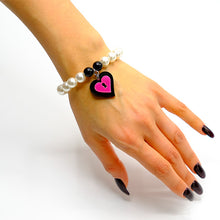 Load image into Gallery viewer, BRACCIALE MINI LOVE LOCKED FUCSIA  - malikaforhappypeople
