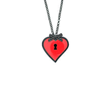 Carica l&#39;immagine nel visualizzatore di Gallery, COLLANA BABY LOVE LOCKED ROSSO - malikaforhappypeople
