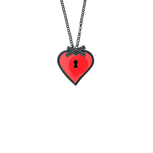 COLLANA BABY LOVE LOCKED ROSSO - malikaforhappypeople